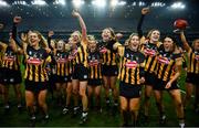 12 December 2020; Kilkenny players celebrate following the Liberty Insurance All-Ireland Senior Camogie Championship Final match between Galway and Kilkenny at Croke Park in Dublin. Photo by David Fitzgerald/Sportsfile