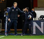 12 December 2020; Leinster head coach Leo Cullen and Montpellier backs coach Jean-Baptiste-Elissalde prior to the Heineken Champions Cup Pool A Round 1 match between Montpellier and Leinster at the GGL Stadium in Montpellier, France. Photo by Harry Murphy/Sportsfile