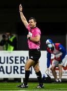 12 December 2020; Referee Karl Dickson during the Heineken Champions Cup Pool A Round 1 match between Montpellier and Leinster at the GGL Stadium in Montpellier, France. Photo by Harry Murphy/Sportsfile
