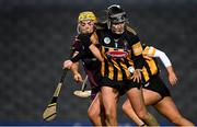 12 December 2020; Claire Phelan of Kilkenny in action against Róisín Black of Galway during the Liberty Insurance All-Ireland Senior Camogie Championship Final match between Galway and Kilkenny at Croke Park in Dublin. Photo by Piaras Ó Mídheach/Sportsfile