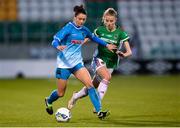 12 December 2020; Lauryn O’Callaghan of Peamount United in action against Christina Dring of Cork City during the FAI Women's Senior Cup Final match between Cork City and Peamount United at Tallaght Stadium in Dublin. Photo by Stephen McCarthy/Sportsfile