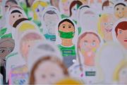 13 December 2020; Supporters, drawn and coloured by school children from Limerick, are seen in the Cusack stand prior to the GAA Hurling All-Ireland Senior Championship Final match between Limerick and Waterford at Croke Park in Dublin. Photo by Brendan Moran/Sportsfile