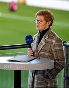 12 December 2020; RTÉ pundit Republic of Ireland assistant coach Eileen Gleeson prior to the FAI Women's Senior Cup Final match between Cork City and Peamount United at Tallaght Stadium in Dublin. Photo by Eóin Noonan/Sportsfile