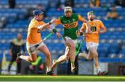 13 December 2020; Shane Nolan of Kerry in action against Keelan Molloy of Antrim during the Joe McDonagh Cup Final match between Kerry and Antrim at Croke Park in Dublin. Photo by Ray McManus/Sportsfile