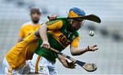 13 December 2020; Paudie O’Connor of Kerry in action against Niall McKenna of Antrim during the Joe McDonagh Cup Final match between Kerry and Antrim at Croke Park in Dublin. Photo by Piaras Ó Mídheach/Sportsfile