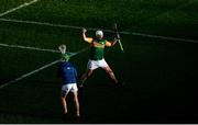 13 December 2020; Mikey Boyle of Kerry celebrates after scoring his side's first goal during the Joe McDonagh Cup Final match between Kerry and Antrim at Croke Park in Dublin. Photo by Daire Brennan/Sportsfile