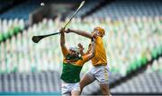 13 December 2020; Mikey Boyle of Kerry in action against Matthew Donnelly of Antrim during the Joe McDonagh Cup Final match between Kerry and Antrim at Croke Park in Dublin. Photo by David Fitzgerald/Sportsfile