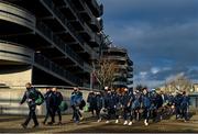 13 December 2020; The Limerick squad arrive ahead of the GAA Hurling All-Ireland Senior Championship Final match between Limerick and Waterford at Croke Park in Dublin. Photo by Ramsey Cardy/Sportsfile
