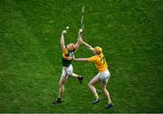 13 December 2020; Michael O'Leary of Kerry in action against Joe Maskey of Antrim during the Joe McDonagh Cup Final match between Kerry and Antrim at Croke Park in Dublin. Photo by Daire Brennan/Sportsfile