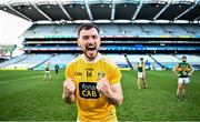 13 December 2020; Conor McCann of Antrim celebrates following the Joe McDonagh Cup Final match between Kerry and Antrim at Croke Park in Dublin. Photo by David Fitzgerald/Sportsfile