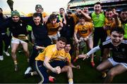 13 December 2020; Antrim players celebrate following the Joe McDonagh Cup Final match between Kerry and Antrim at Croke Park in Dublin. Photo by David Fitzgerald/Sportsfile