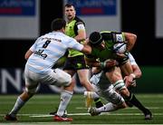 13 December 2020; Ultan Dillane of Connacht is tackled by Bernard Le Roux of Racing 92 during the Heineken Champions Cup Pool B Round 1 match between Racing 92 and Connacht at La Defense Arena in Paris, France. Photo by Harry Murphy/Sportsfile