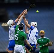 13 December 2020; Neil Montgomery, left, and Jack Fagan of Waterford in action against Declan Hannon of Limerick during the GAA Hurling All-Ireland Senior Championship Final match between Limerick and Waterford at Croke Park in Dublin. Photo by Ray McManus/Sportsfile