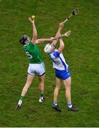 13 December 2020; Diarmaid Byrnes of Limerick in action against Jack Fagan of Waterford during the GAA Hurling All-Ireland Senior Championship Final match between Limerick and Waterford at Croke Park in Dublin. Photo by Daire Brennan/Sportsfile