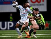 13 December 2020; Virimi Vakatawa of Racing 92 in action against Matt Healy of Connacht during the Heineken Champions Cup Pool B Round 1 match between Racing 92 and Connacht at La Defense Arena in Paris, France. Photo by Harry Murphy/Sportsfile
