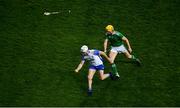 13 December 2020; Ian Kenny of Waterford in action against Séamus Flanagan of Limerick during the GAA Hurling All-Ireland Senior Championship Final match between Limerick and Waterford at Croke Park in Dublin. Photo by David Fitzgerald/Sportsfile