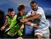 13 December 2020; Kurtley Beale of Racing 92 is tackled by John Porch of Connacht during the Heineken Champions Cup Pool B Round 1 match between Racing 92 and Connacht at La Defense Arena in Paris, France. Photo by Harry Murphy/Sportsfile