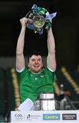 13 December 2020; Limerick captain Declan Hannon lifts the Liam MacCarthy cup following the GAA Hurling All-Ireland Senior Championship Final match between Limerick and Waterford at Croke Park in Dublin. Photo by Stephen McCarthy/Sportsfile