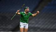 13 December 2020; Seán Finn of Limerick celebrates following the GAA Hurling All-Ireland Senior Championship Final match between Limerick and Waterford at Croke Park in Dublin. Photo by David Fitzgerald/Sportsfile