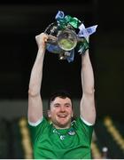 13 December 2020; Limerick captain Declan Hannon lifts the Liam MacCarthy Cup following the GAA Hurling All-Ireland Senior Championship Final match between Limerick and Waterford at Croke Park in Dublin. Photo by Stephen McCarthy/Sportsfile