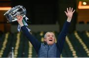 13 December 2020; Limerick manager John Kiely lifts the Liam MacCarthy Cup following the GAA Hurling All-Ireland Senior Championship Final match between Limerick and Waterford at Croke Park in Dublin. Photo by Stephen McCarthy/Sportsfile