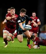 13 December 2020; Cadan Murley of Harlequins in action against Gavin Coombes, left, and JJ Hanrahan of Munster during the Heineken Champions Cup Pool B Round 1 match between Munster and Harlequins at Thomond Park in Limerick. Photo by Sam Barnes/Sportsfile