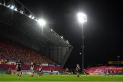 13 December 2020; JJ Hanrahan of Munster kicks a penalty during the Heineken Champions Cup Pool B Round 1 match between Munster and Harlequins at Thomond Park in Limerick. Photo by Seb Daly/Sportsfile