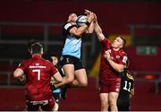 13 December 2020; James Lang of Harlequins claims possession ahead of Andrew Conway of Munster during the Heineken Champions Cup Pool B Round 1 match between Munster and Harlequins at Thomond Park in Limerick. Photo by Sam Barnes/Sportsfile