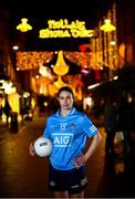 15 December 2020; Dublin captain Sinéad Aherne on Dublin’s Grafton Street ahead of next Sunday’s TG4 All-Ireland Ladies Senior Football Championship Final. The 2020 TG4 All-Ireland Senior Final will be contested by Dublin and Cork at Croke Park in Dublin – throw-in time 3.30m. The game is available to view live on TG4 and worldwide on the TG4 player: http://bit.ly/37oJ7a1 #ProperFan. Photo by David Fitzgerald/Sportsfile