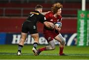 13 December 2020; Ben Healy of Munster is tackled by Will Evans of Harlequins during the Heineken Champions Cup Pool B Round 1 match between Munster and Harlequins at Thomond Park in Limerick. Photo by Sam Barnes/Sportsfile