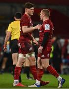 13 December 2020; Jack O’Donoghue, left, and Keith Earls of Munster celebrate following the Heineken Champions Cup Pool B Round 1 match between Munster and Harlequins at Thomond Park in Limerick. Photo by Sam Barnes/Sportsfile