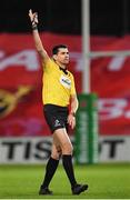 13 December 2020; Referee Pascal Gauzère during the Heineken Champions Cup Pool B Round 1 match between Munster and Harlequins at Thomond Park in Limerick. Photo by Seb Daly/Sportsfile