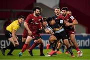 13 December 2020; Ben Tapuai of Harlequins is tackled by Damian de Allende of Munster during the Heineken Champions Cup Pool B Round 1 match between Munster and Harlequins at Thomond Park in Limerick. Photo by Seb Daly/Sportsfile