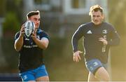 14 December 2020; Rónan Kelleher, left, and Peter Dooley during Leinster Rugby squad training at UCD in Dublin. Photo by Ramsey Cardy/Sportsfile