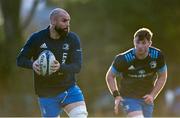 14 December 2020; Scott Fardy, left, and Ryan Baird during Leinster Rugby squad training at UCD in Dublin. Photo by Ramsey Cardy/Sportsfile