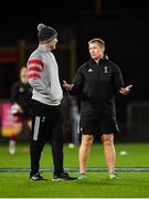 13 December 2020; Harlequins head coach Paul Gustard, left, and line-out coach Jerry Flannery during the Heineken Champions Cup Pool B Round 1 match between Munster and Harlequins at Thomond Park in Limerick. Photo by Seb Daly/Sportsfile