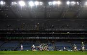 13 December 2020; Gearóid Hegarty of Limerick dispossesses Conor Gleeson of Waterford in front of an empty Hogan Stand during the GAA Hurling All-Ireland Senior Championship Final match between Limerick and Waterford at Croke Park in Dublin Photo by Brendan Moran/Sportsfile