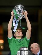 13 December 2020; Aaron Costello of Limerick lifts the Liam MacCarthy Cup following the GAA Hurling All-Ireland Senior Championship Final match between Limerick and Waterford at Croke Park in Dublin. Photo by Ramsey Cardy/Sportsfile