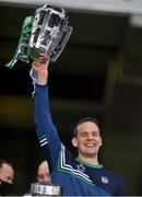 13 December 2020; Limerick coach Paul Kinnerk lifts the Liam MacCarthy Cup following the GAA Hurling All-Ireland Senior Championship Final match between Limerick and Waterford at Croke Park in Dublin. Photo by Ramsey Cardy/Sportsfile