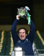 13 December 2020; Dr James Ryan, Limerick team doctor, lifts the Liam MacCarthy Cup following the GAA Hurling All-Ireland Senior Championship Final match between Limerick and Waterford at Croke Park in Dublin. Photo by Stephen McCarthy/Sportsfile