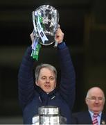 13 December 2020; Limerick coach/selector Alan Cunningham lifts the Liam MacCarthy Cup following the GAA Hurling All-Ireland Senior Championship Final match between Limerick and Waterford at Croke Park in Dublin. Photo by Ramsey Cardy/Sportsfile