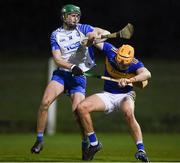 15 December 2020; Connor Whelan of Tipperary in action Michael Kiely of Waterford during the Bord Gáis Energy Munster GAA Hurling U20 Championship Semi-Final match between Waterford and Tipperary at Fraher Field in Dungarvan, Waterford. Photo by Matt Browne/Sportsfile