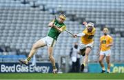 13 December 2020; Brendan O'Leary of Kerry in action against Neil McManus of Antrim during the Joe McDonagh Cup Final match between Kerry and Antrim at Croke Park in Dublin. Photo by Piaras Ó Mídheach/Sportsfile