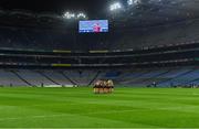 12 December 2020; Kilkenny players before the Liberty Insurance All-Ireland Senior Camogie Championship Final match between Galway and Kilkenny at Croke Park in Dublin. Photo by Piaras Ó Mídheach/Sportsfile