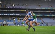13 December 2020; Kevin Moran of Waterford is tackled by Gearóid Hegarty of Limerick during the GAA Hurling All-Ireland Senior Championship Final match between Limerick and Waterford at Croke Park in Dublin. Photo by Brendan Moran/Sportsfile