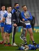 13 December 2020; An injured Darragh Fives, wearing a moon boot, watches the presentation of the cup after the GAA Hurling All-Ireland Senior Championship Final match between Limerick and Waterford at Croke Park in Dublin. Photo by Brendan Moran/Sportsfile