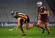 12 December 2020; Anna Farrell of Kilkenny in action against Ailish O'Reilly of Galway during the Liberty Insurance All-Ireland Senior Camogie Championship Final match between Galway and Kilkenny at Croke Park in Dublin. Photo by Piaras Ó Mídheach/Sportsfile