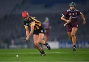 12 December 2020; Grace Walsh of Kilkenny in action against Heather Cooney of Galway during the Liberty Insurance All-Ireland Senior Camogie Championship Final match between Galway and Kilkenny at Croke Park in Dublin. Photo by Piaras Ó Mídheach/Sportsfile