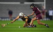 12 December 2020; Meighan Farrell of Kilkenny in action against Aoife Donohue of Galway during the Liberty Insurance All-Ireland Senior Camogie Championship Final match between Galway and Kilkenny at Croke Park in Dublin. Photo by Piaras Ó Mídheach/Sportsfile