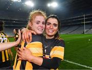 12 December 2020; Kilkenny players Collette Dormer, left, and Davina Tobin celebrate after the Liberty Insurance All-Ireland Senior Camogie Championship Final match between Galway and Kilkenny at Croke Park in Dublin. Photo by Piaras Ó Mídheach/Sportsfile